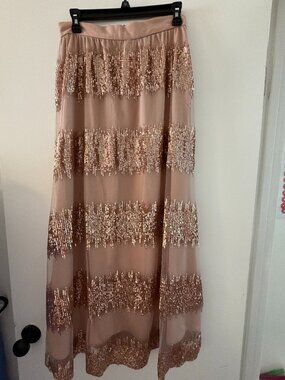 Eva Franco Revelry Maxi Sequin Skirt